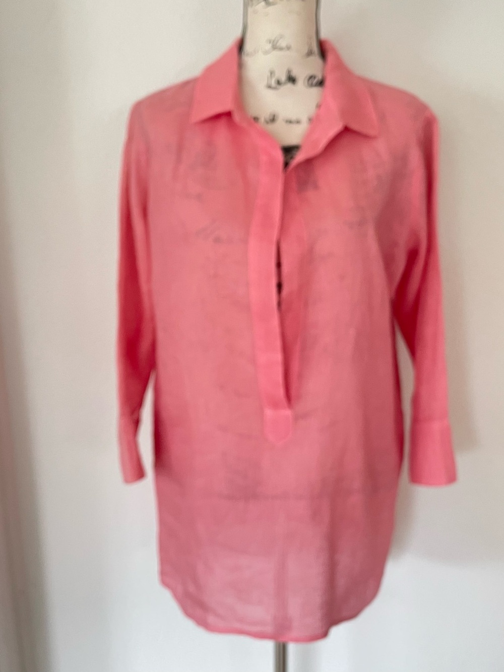 CP Shades 100% linen Tunic cover up